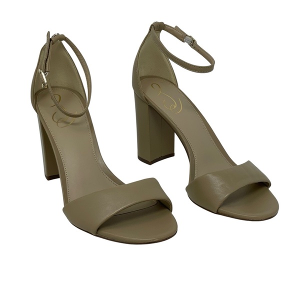 Sam Edelman | Robyn Beige Ankle Strap Heels New - Picture 1 of 8